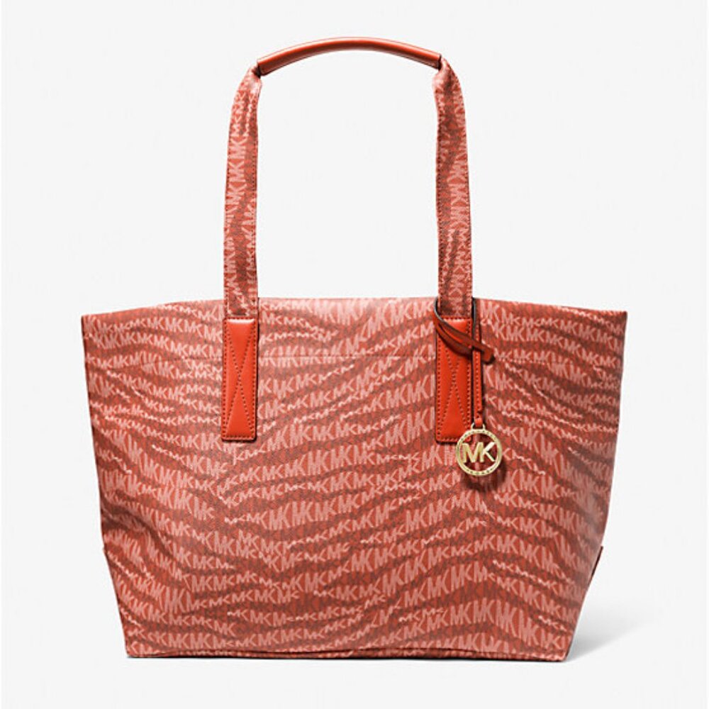Michael Michael Kors Signature The Michael Large Tote Bag Deep Orange